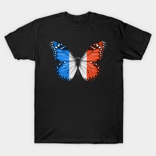 French Flag  Butterfly - Gift for French From France T-Shirt